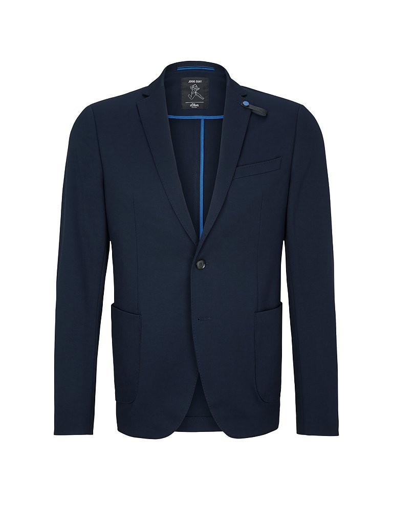 S.OLIVER BLACK LABEL Jogg-Sakko Slim-Fit blau | 106